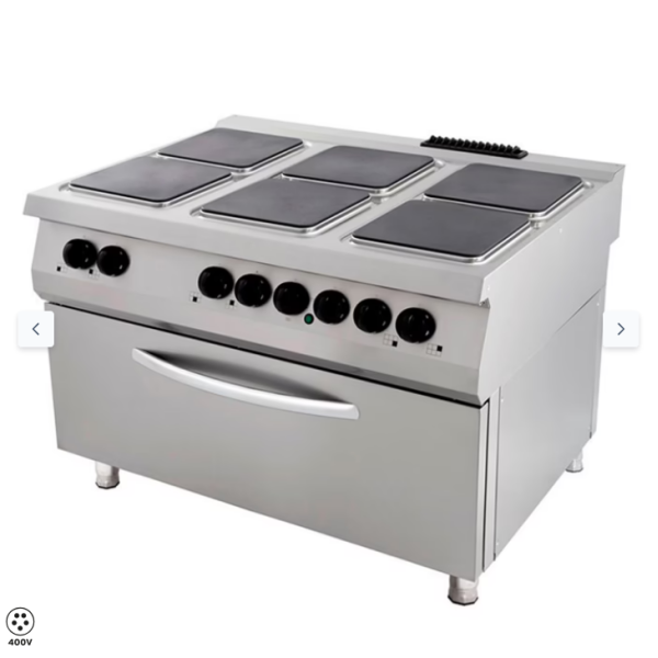  Σόμπα Premium - 6 καυστήρες - Ηλεκτρική - Τριπλή μονάδα - με φαρδύ φούρνο - βάθος 90cm